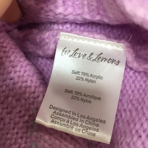 NWT For Love & Lemons Scarlet Puff Sleeve Sweater - Picture 13 of 14